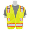 Erb Safety Safety Vest, ANSI, Hi-Viz, Lime, 6X 62196